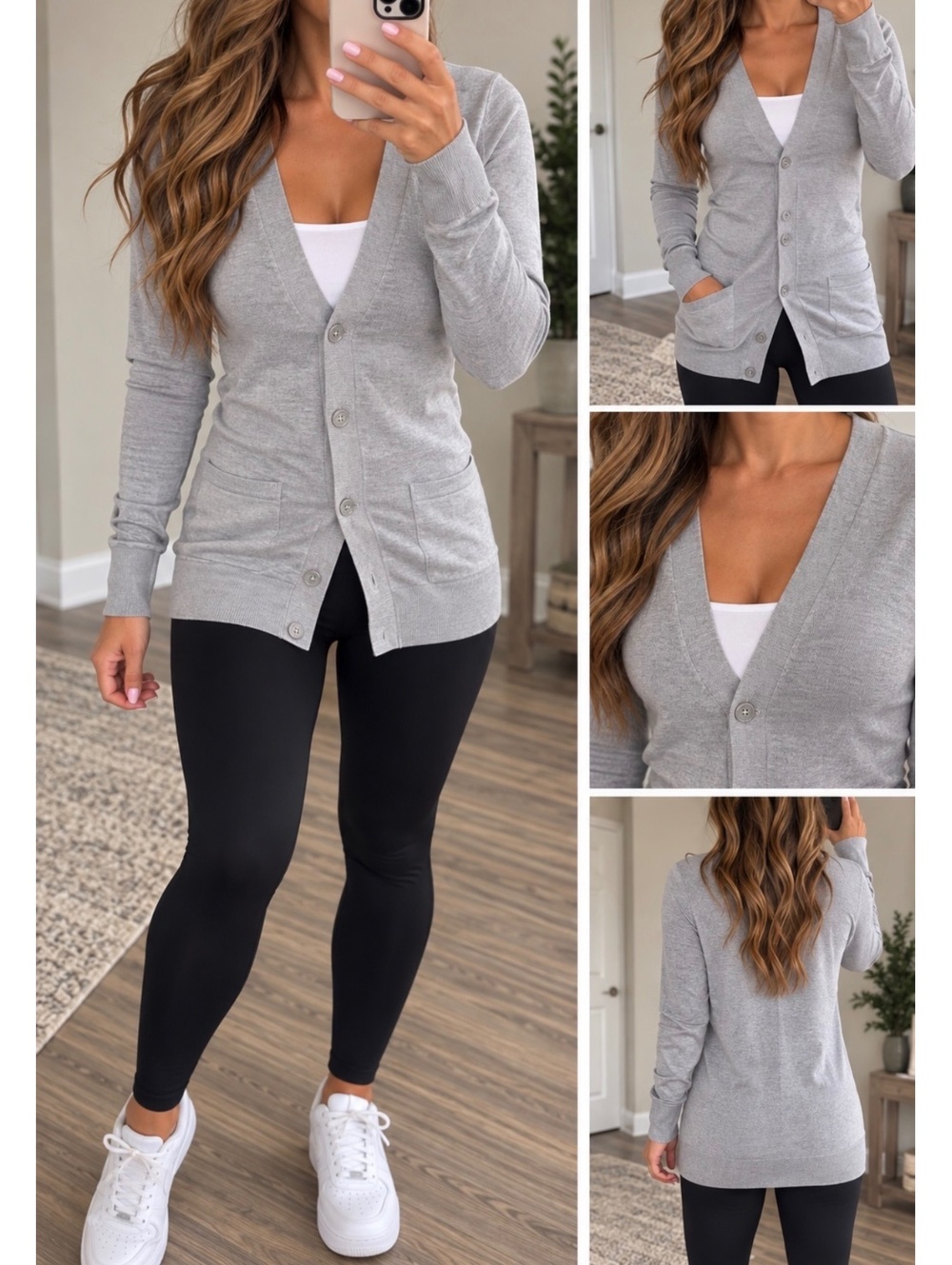 J.Crew Gray Open-Front Cardigan